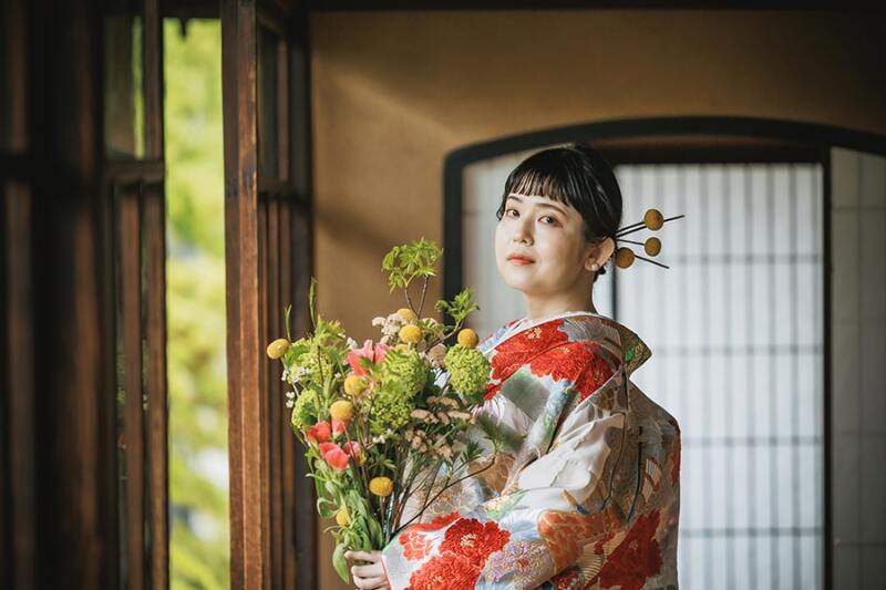 お持込みのブーケ!