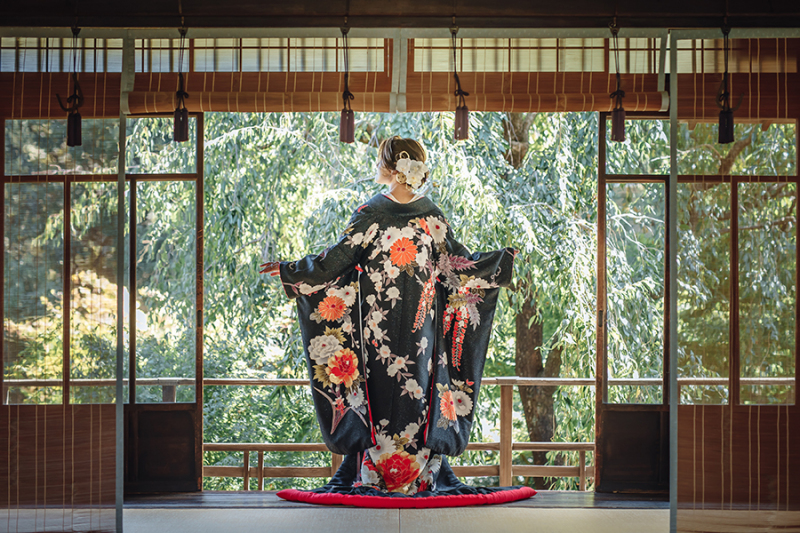 和装の後ろ姿ショット