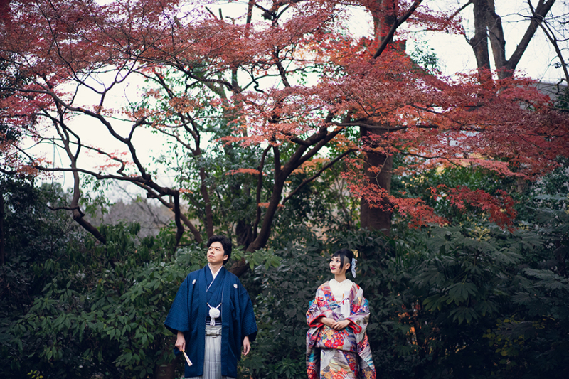 PM12:00 お庭で紅葉と