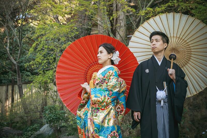 番傘を使って撮影