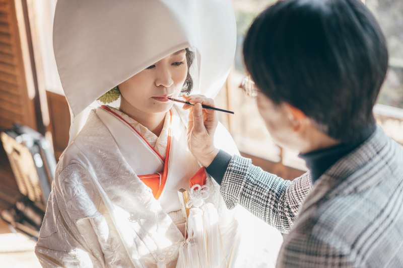 お母様と紅差しの儀を
