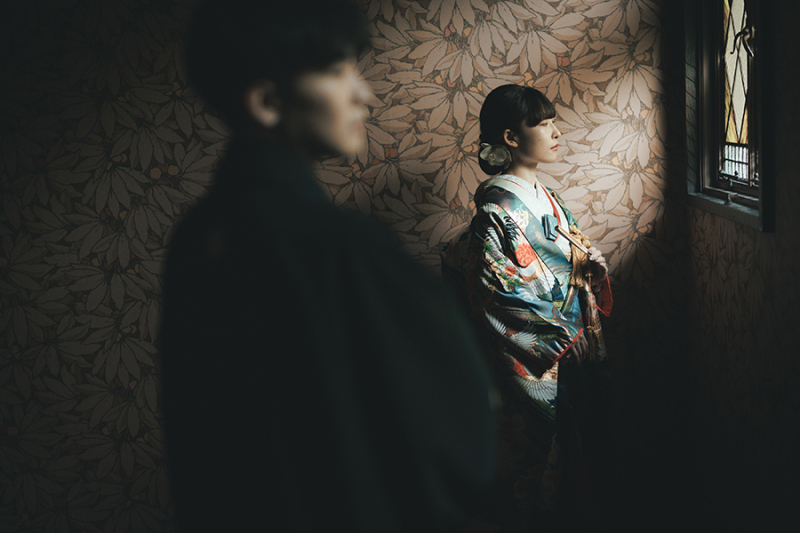 窓際で自然を活かして