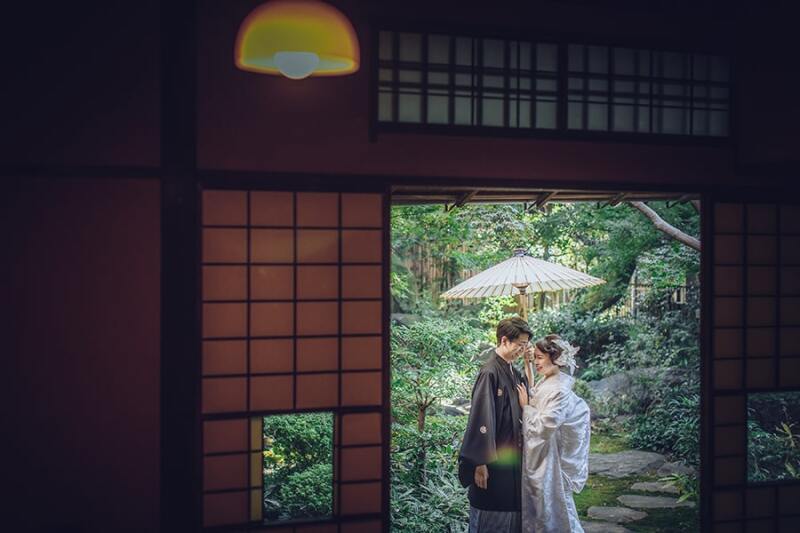 お部屋の中からおふたりを撮影!