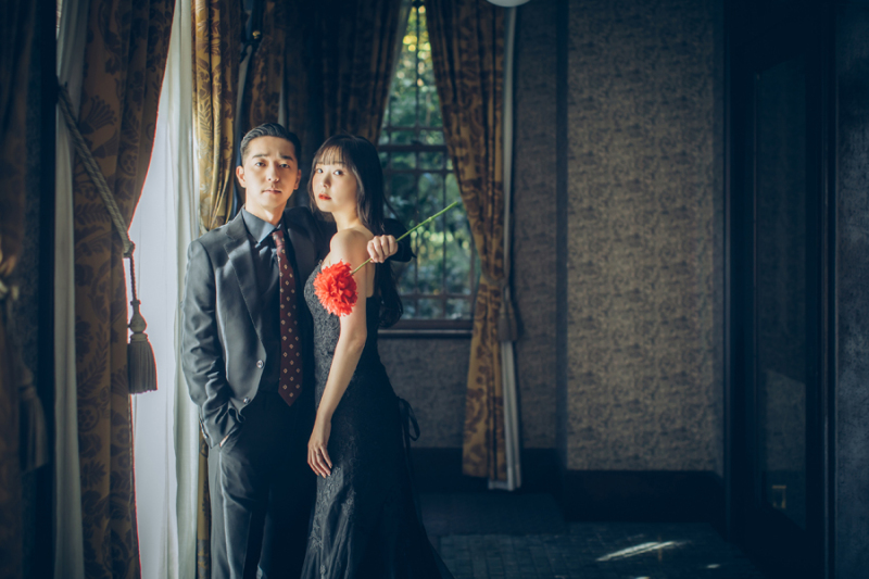 持込のお花がアクセントに！