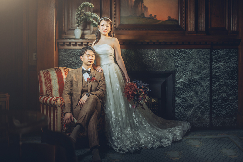 会場の椅子を利用して