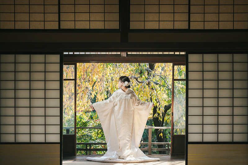 和装の後ろ姿ショット