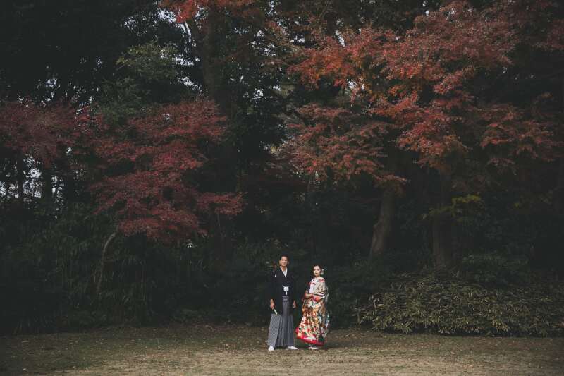 10:00 まずはお庭での撮影から