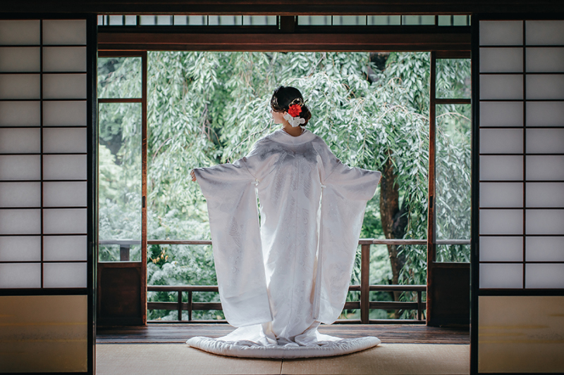 和装の後ろ姿ショット