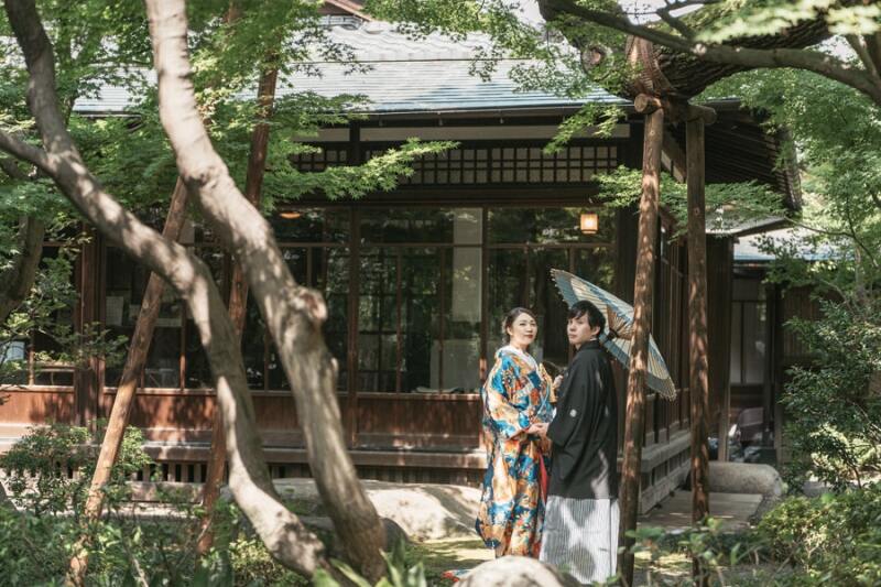 14:10　番傘とお庭