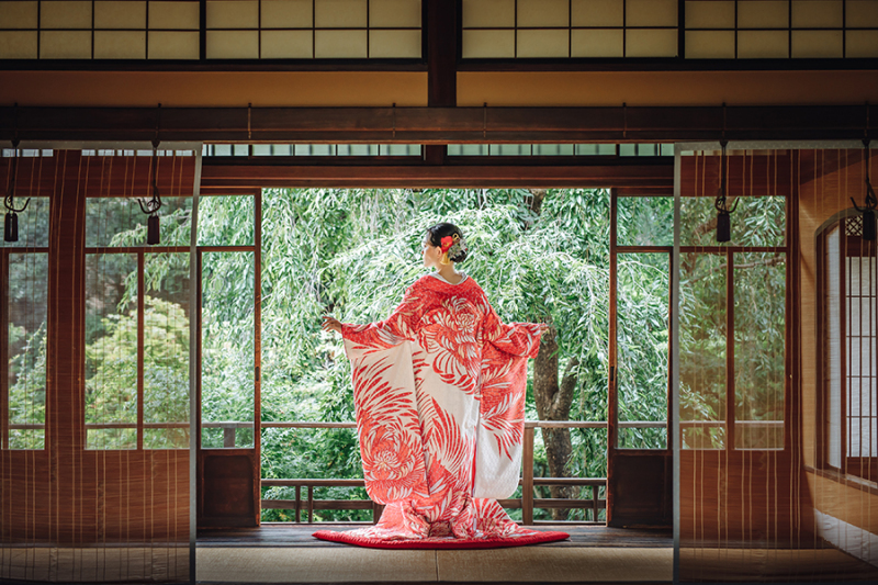和装の後ろ姿ショット