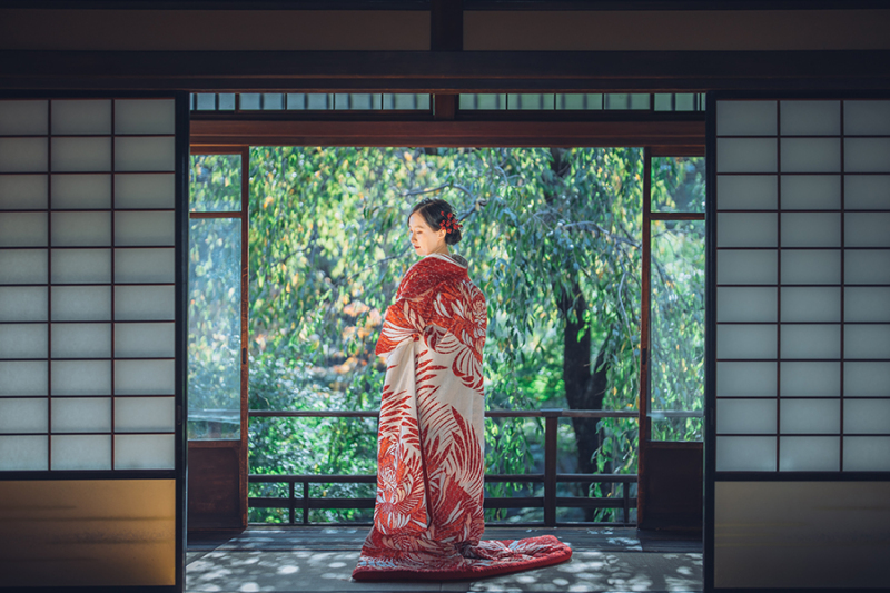 和装の後ろ姿ショット