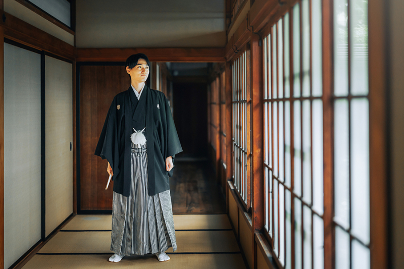 廊下でのカッコいいお写真も