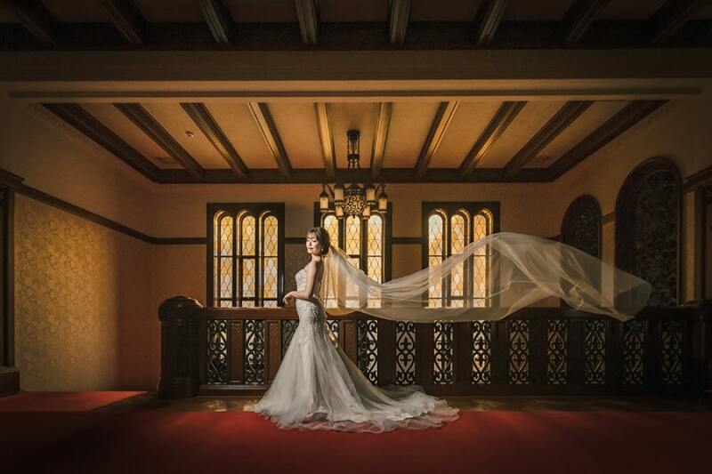 ドレスに着替えて撮影再開!