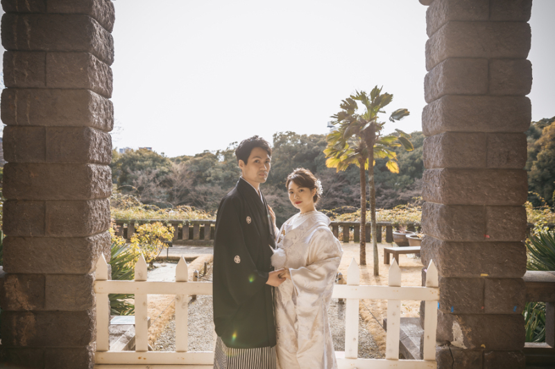 バルコニーから外の景色を背景に♪