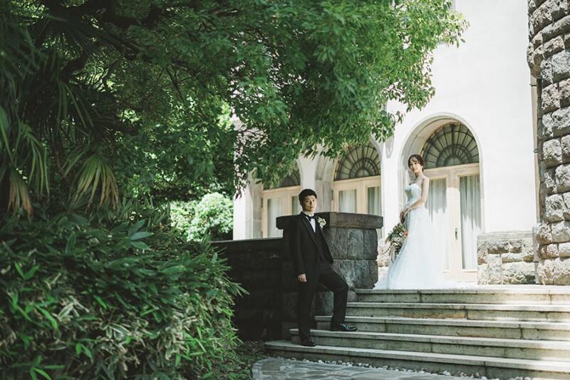 バルコニーに出て撮影