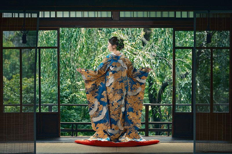和装の後ろ姿ショット