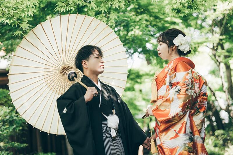 背景に緑をたくさんいれながら