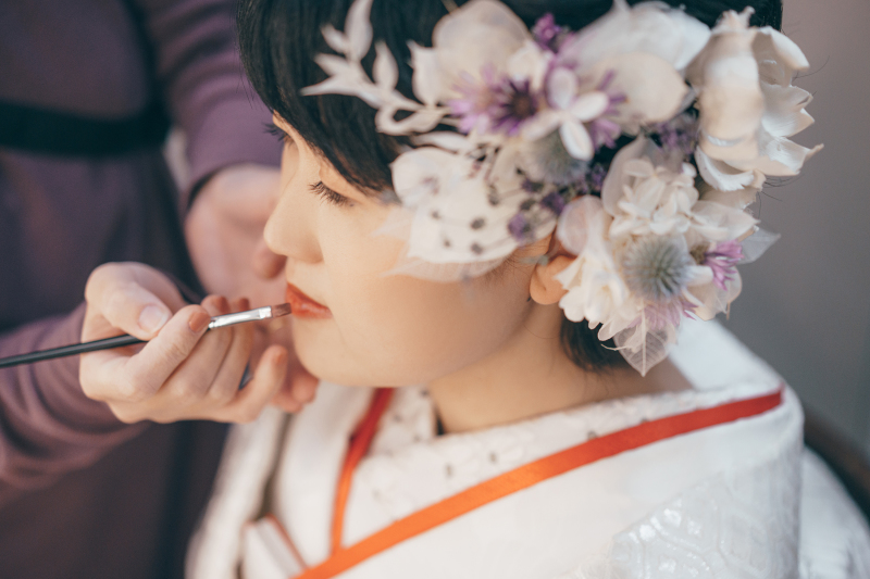 持込の髪飾りが鮮やかに彩ってくれます°˖✧