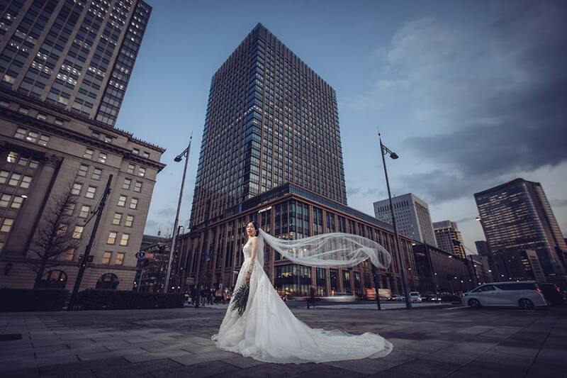 ベールがふんわり