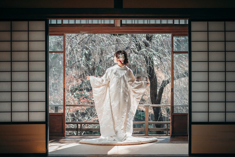 和装の後ろ姿ショット