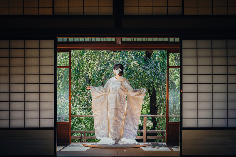 和装の後ろ姿ショット