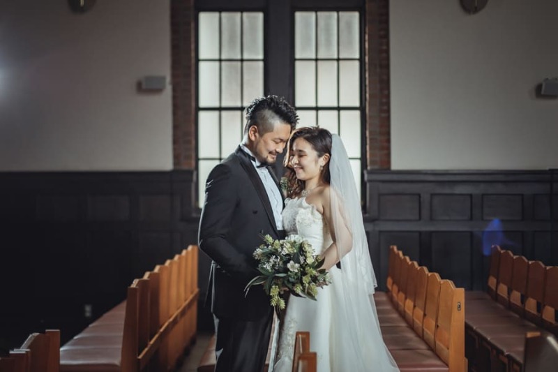 寄り添いあって撮影も