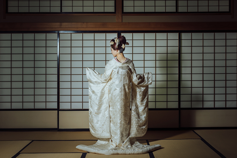 和装の後ろ姿ショット