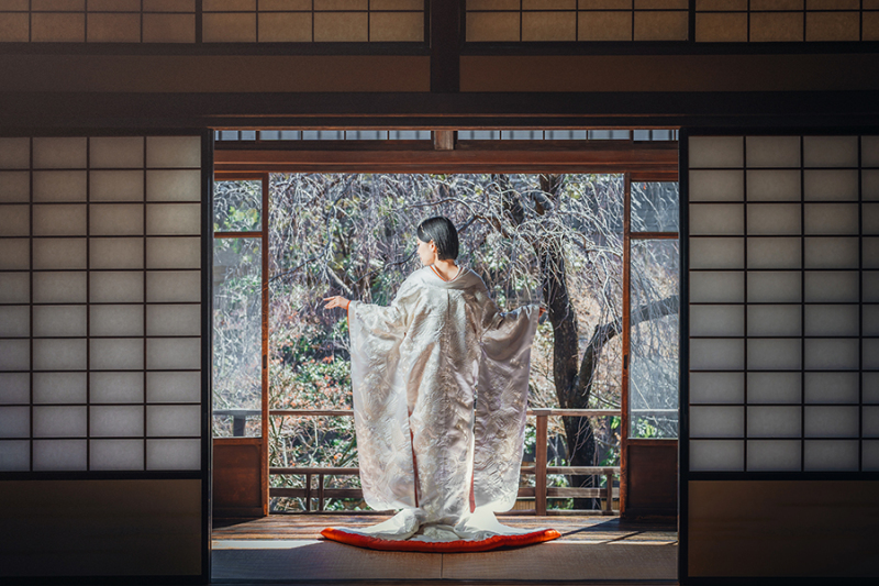 和装の後ろ姿ショット