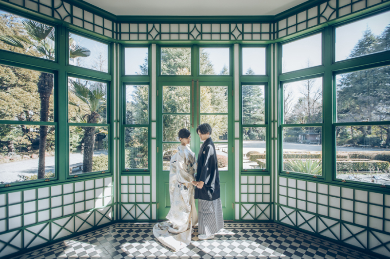 サンルームで爽やかな雰囲気も