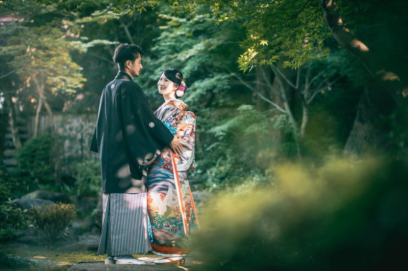 夕日と木漏れ日が美しい時間に