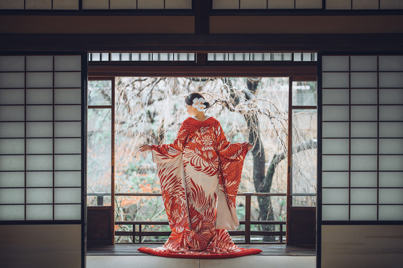 和装の後ろ姿ショット