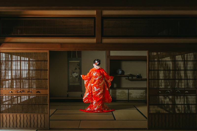 和装の後ろ姿ショット