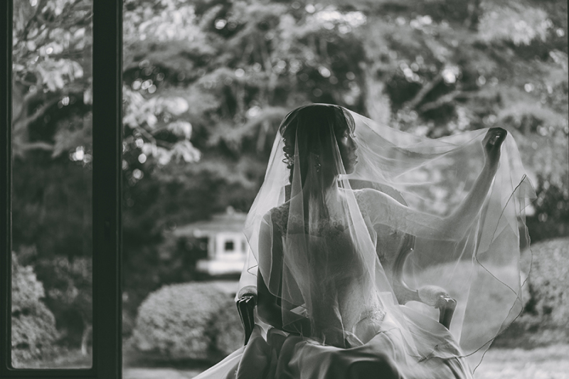 窓際で自然を活かして