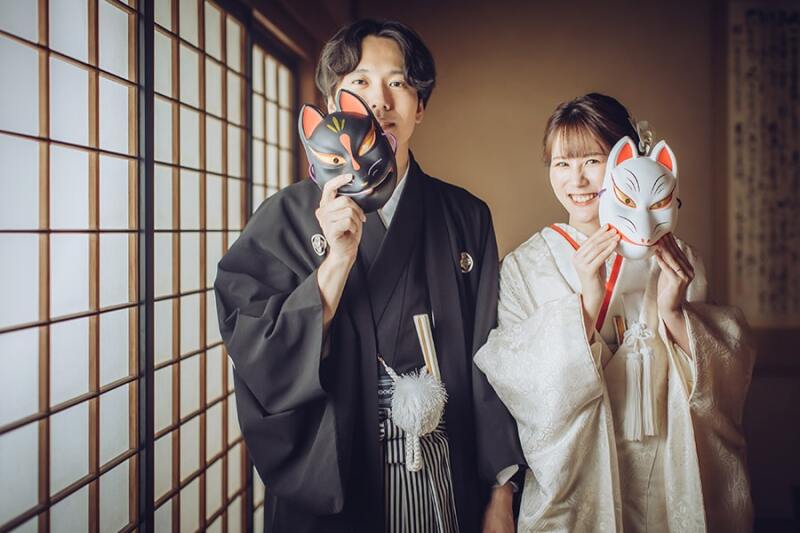 お面を使用して