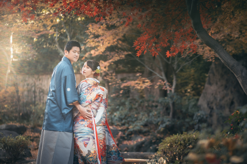 お庭での撮影もノスタルジックに