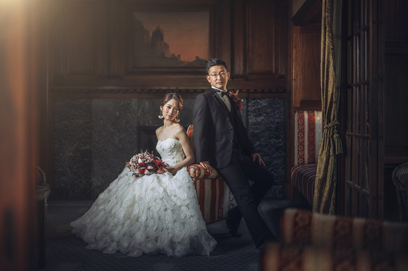 会場の椅子を利用して