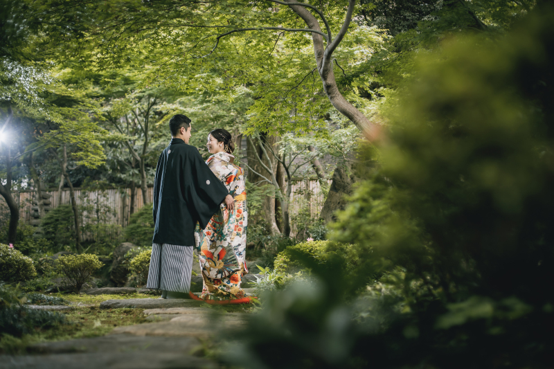 13:15 お庭での撮影