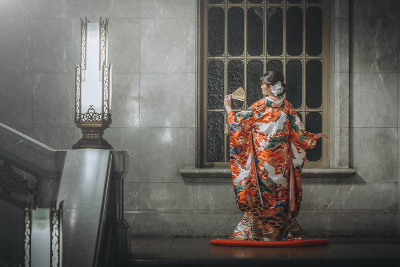 和装の後ろ姿ショット