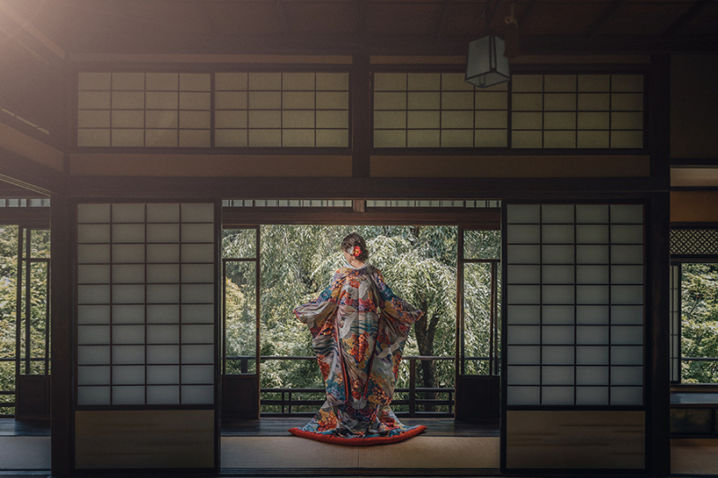 和装の後ろ姿ショット