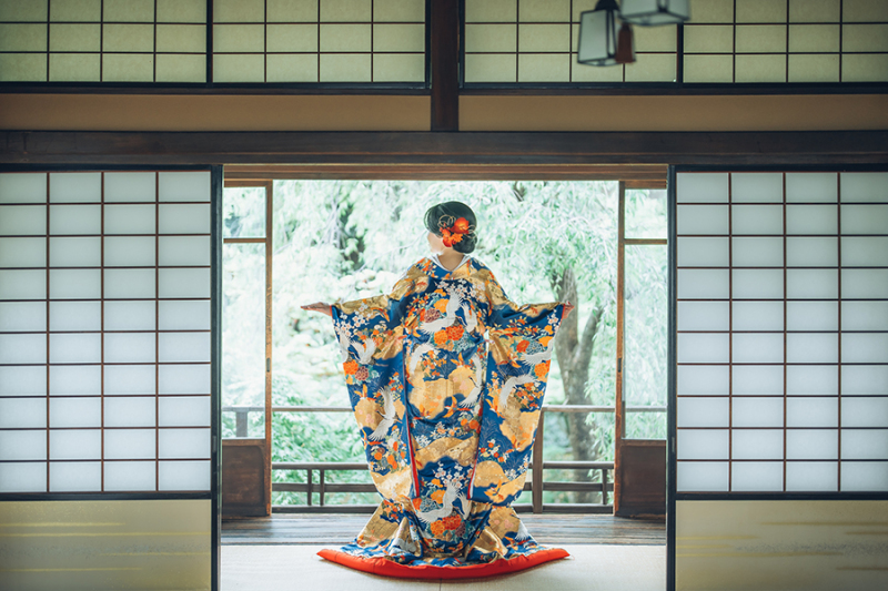 和装の後ろ姿ショット