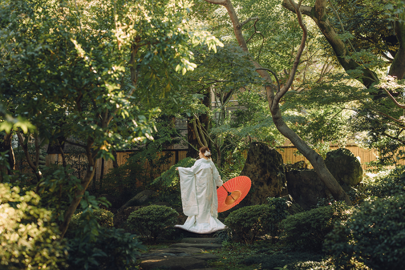 和装の後ろ姿ショット