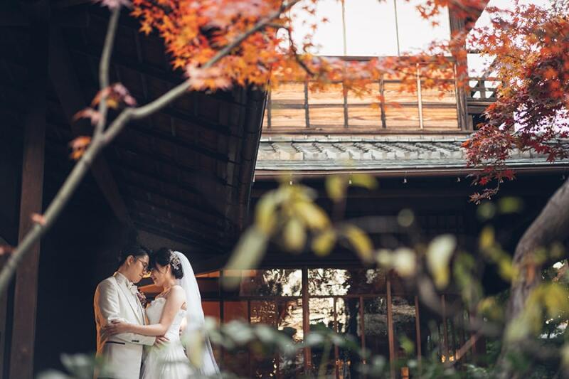 お庭でドレス撮影を楽しむ!