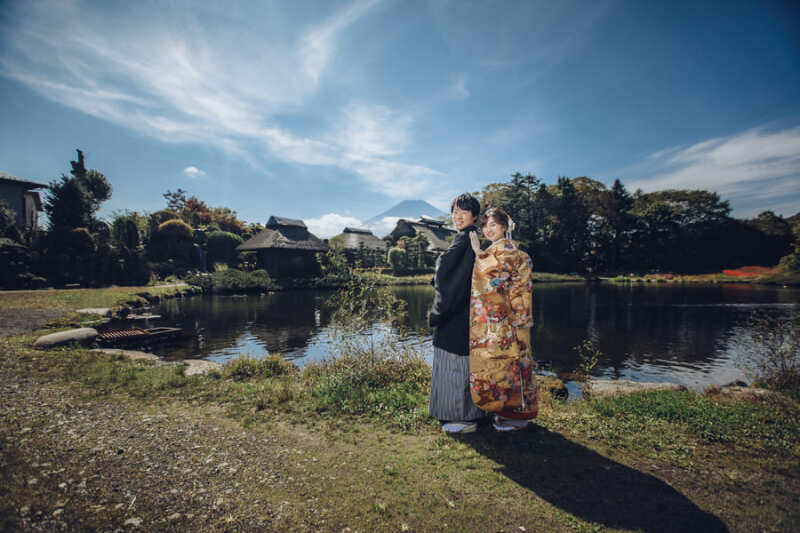 まずは忍野八海で撮影!