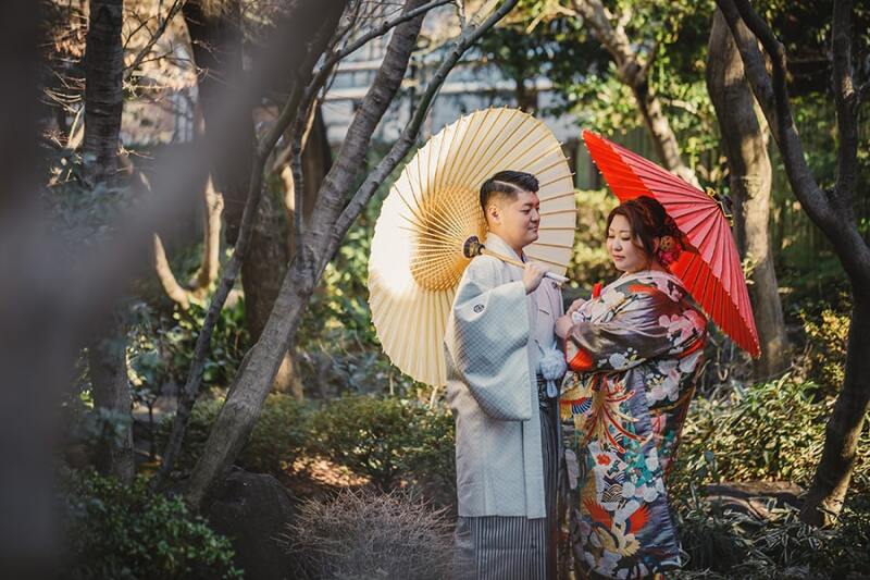 番傘を使って撮影♪