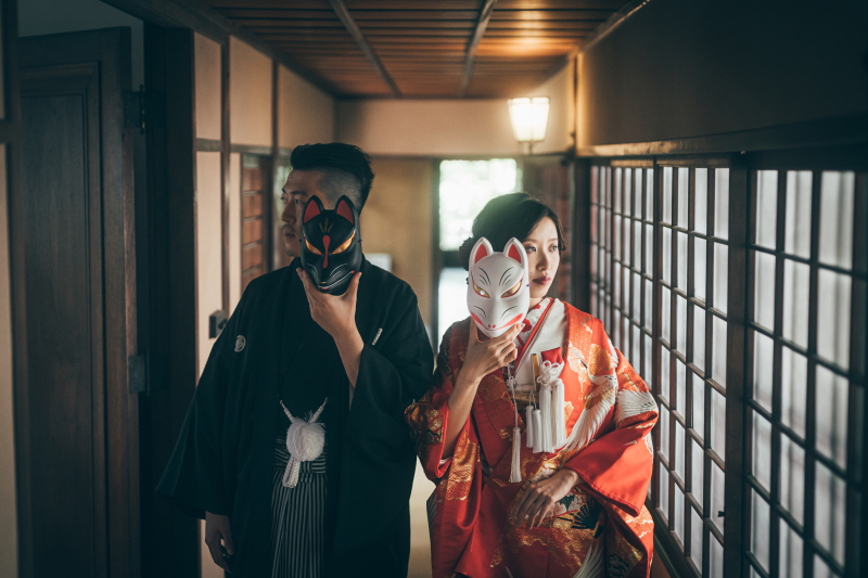 13:30 狐面で雰囲気作り