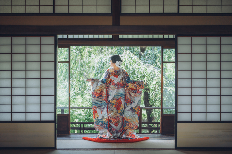 和装の後ろ姿ショット