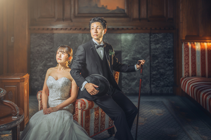 会場の椅子を利用して