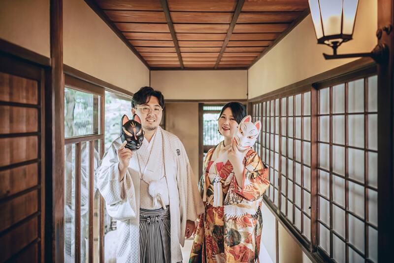 お面を使用して