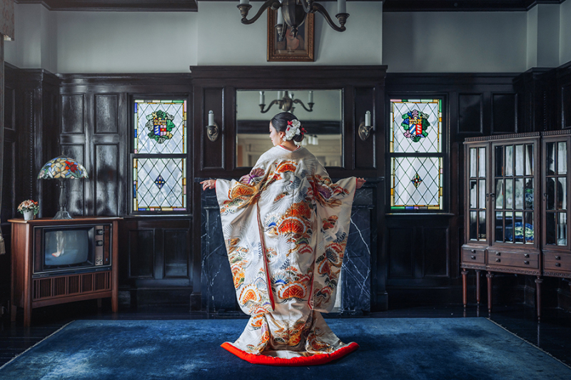 和装の後ろ姿ショット