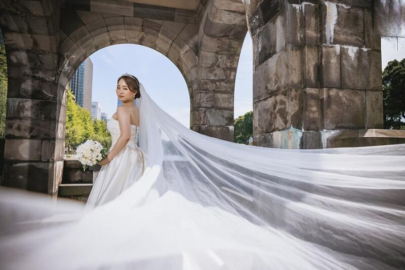 ベールを活かしたお写真